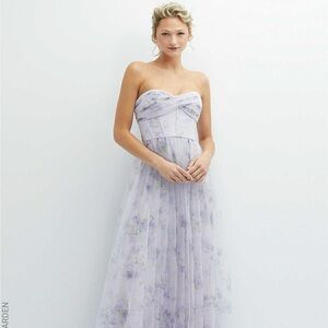 Dessy Floral Formal Gown